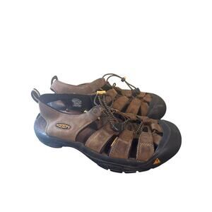 Keen Newport Waterproof Hiking Sandals Mens Size 9.5 Brown Leather Outdoor z